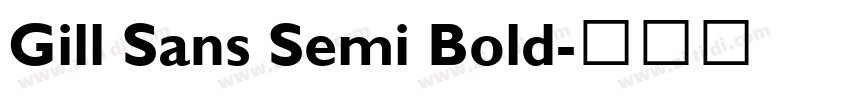Gill Sans Semi Bold字体转换